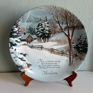 1975 Winterscene Series Painting by Robert Laessig Porcelain Plate